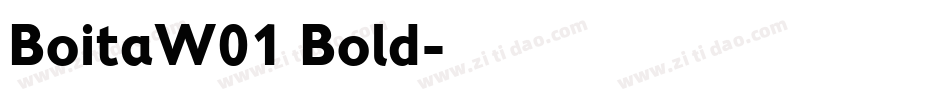 BoitaW01 Bold字体转换